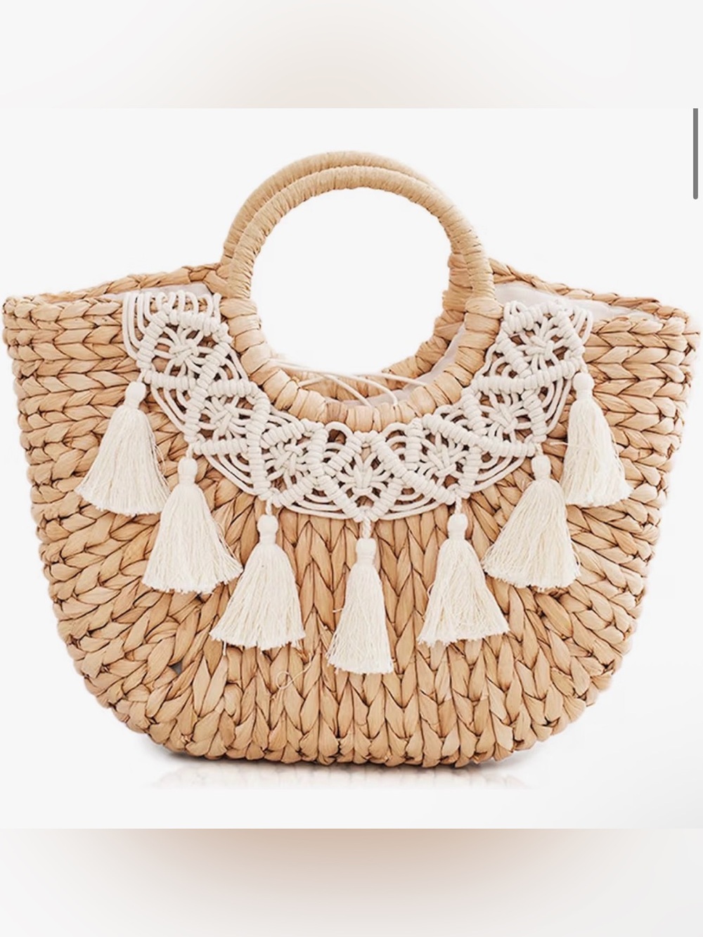 Straw Beach Tote Bag